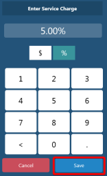 Adding a Service Charge