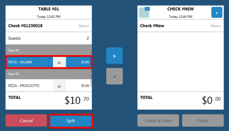 Separating a Check for Settlement