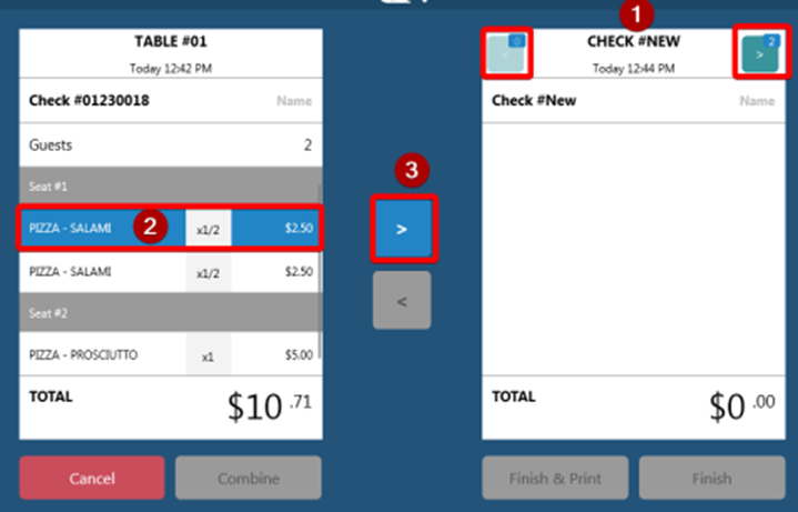 Separating a Check for Settlement