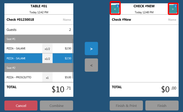 Separating a Check for Settlement